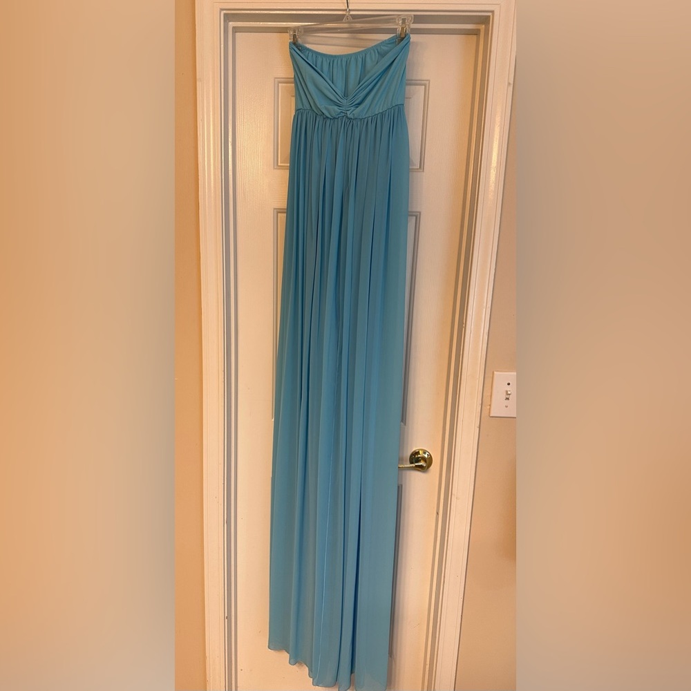 Maternity photo shoot dress - sky blue